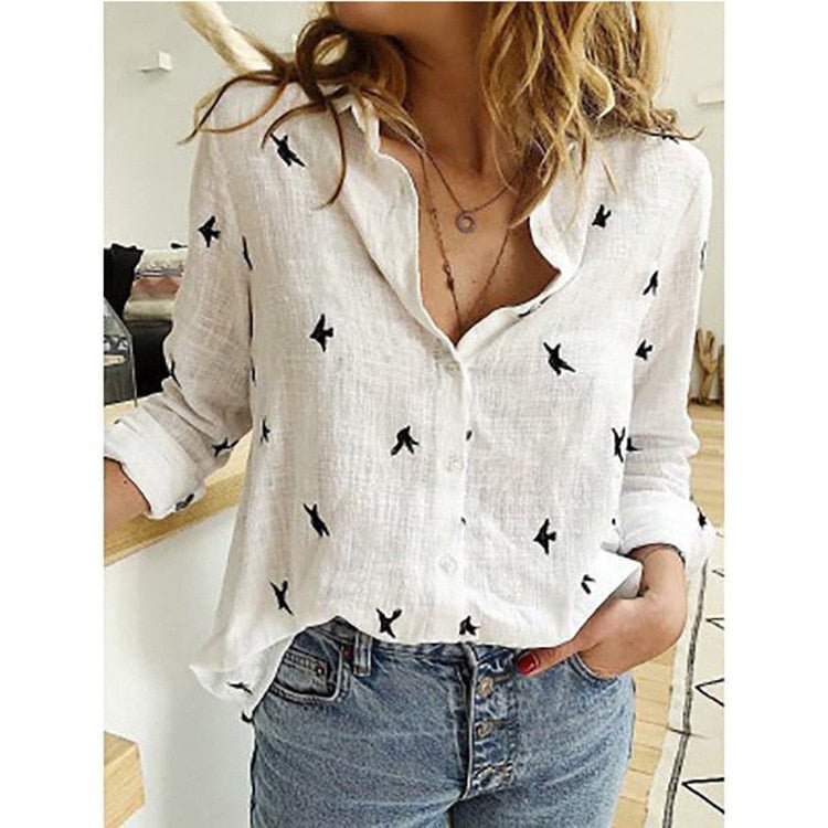Elegant Linen Women's Blouse - Stylish & Comfortable