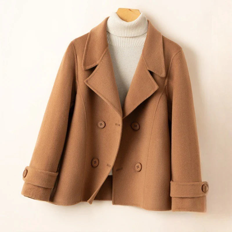 Women's Classic Tailored Double-Breasted Coat