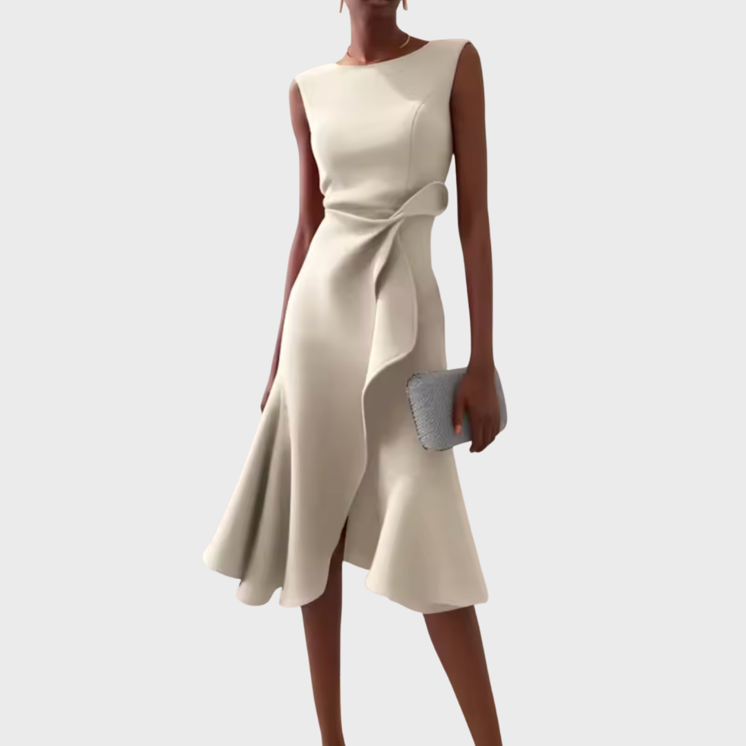 Women's Elegant Sleeveless Midi Cocktail Dress