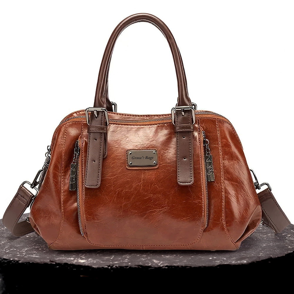 Pamela - Vegan Leather Dome Handbag