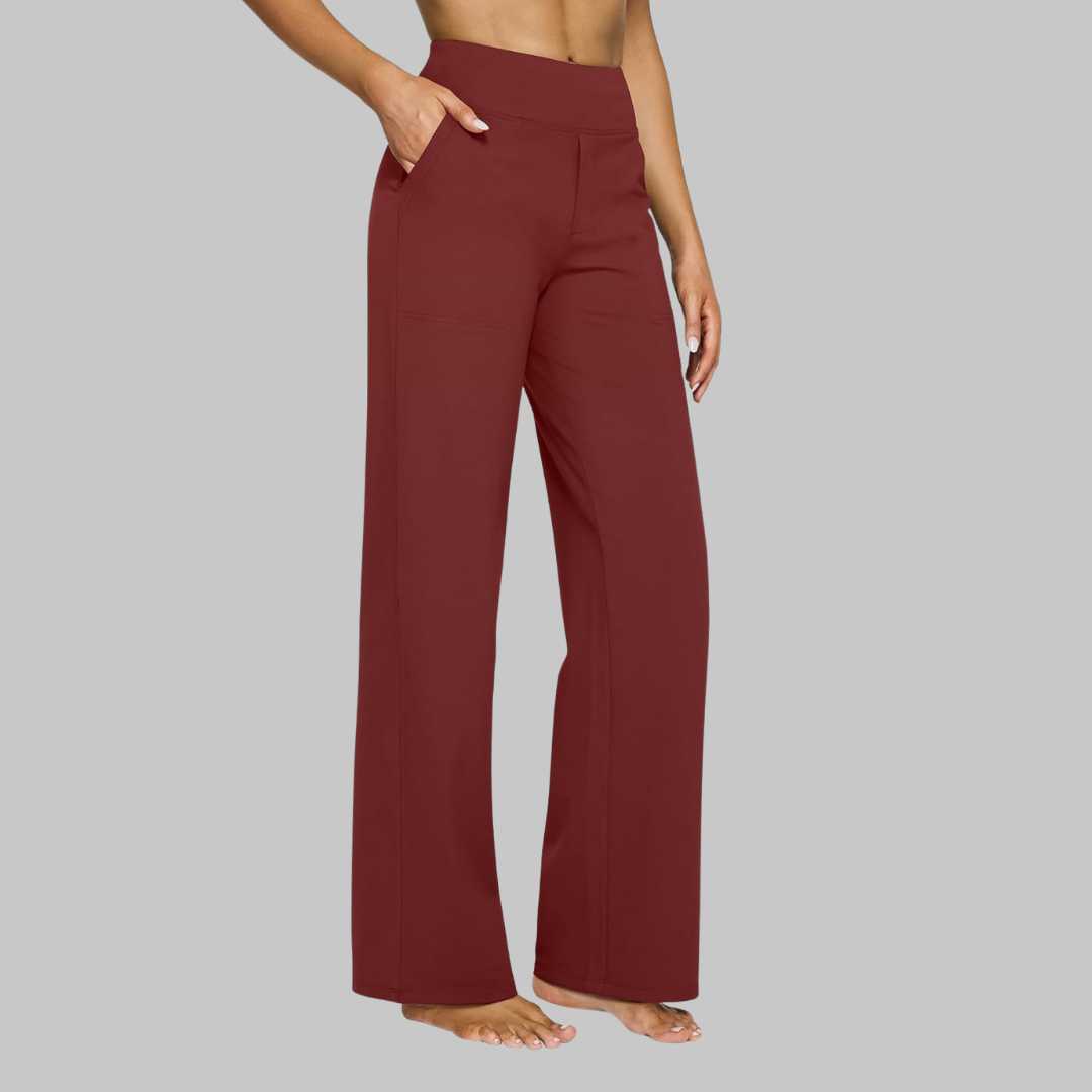 Pantaloni da donna in jersey con gambe dritte