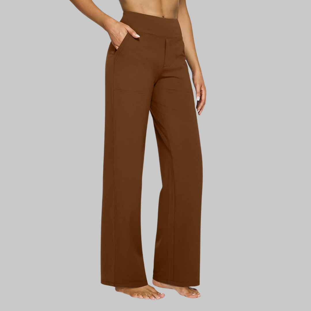 Pantaloni da donna in jersey con gambe dritte