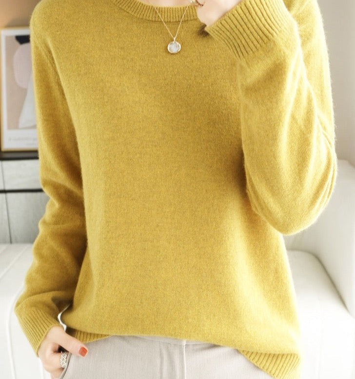 Women's Crew Neck Soft Knit Sweater