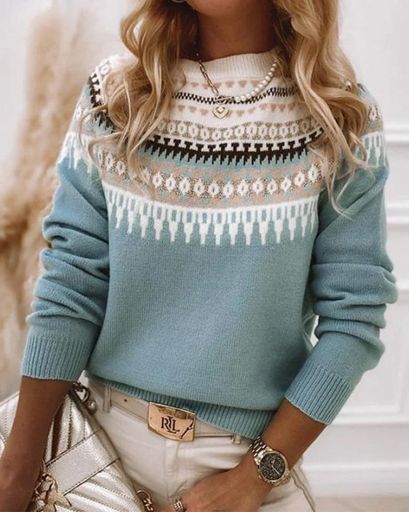 Women's Warm Knit Sweater Relaxed Fit