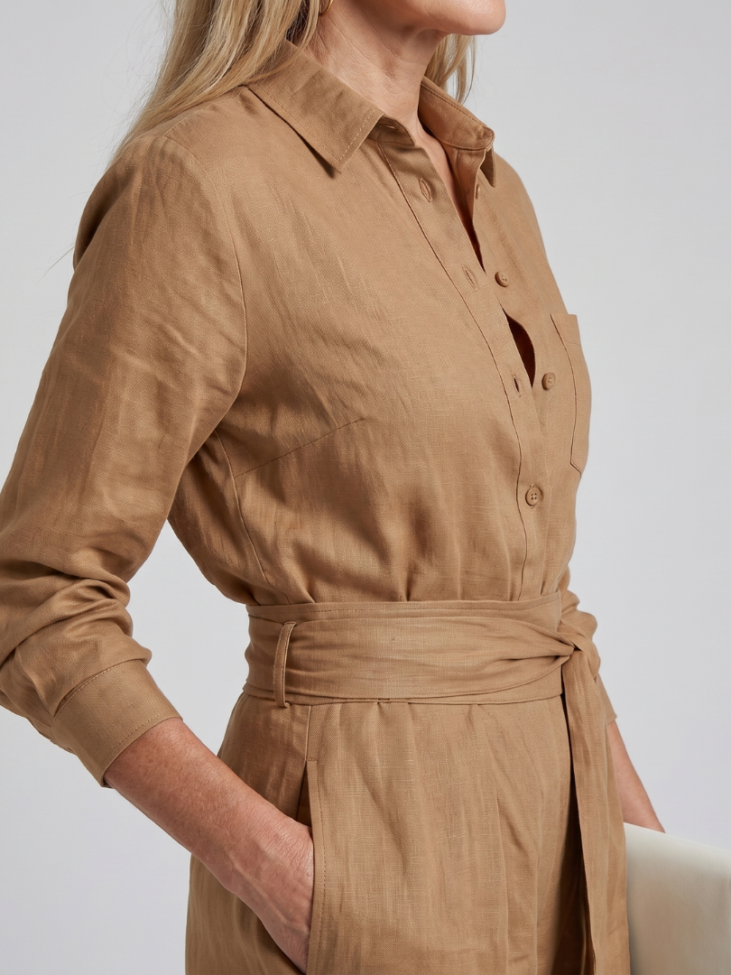 Women's Long Sleeve Wide Leg Jumpsuit