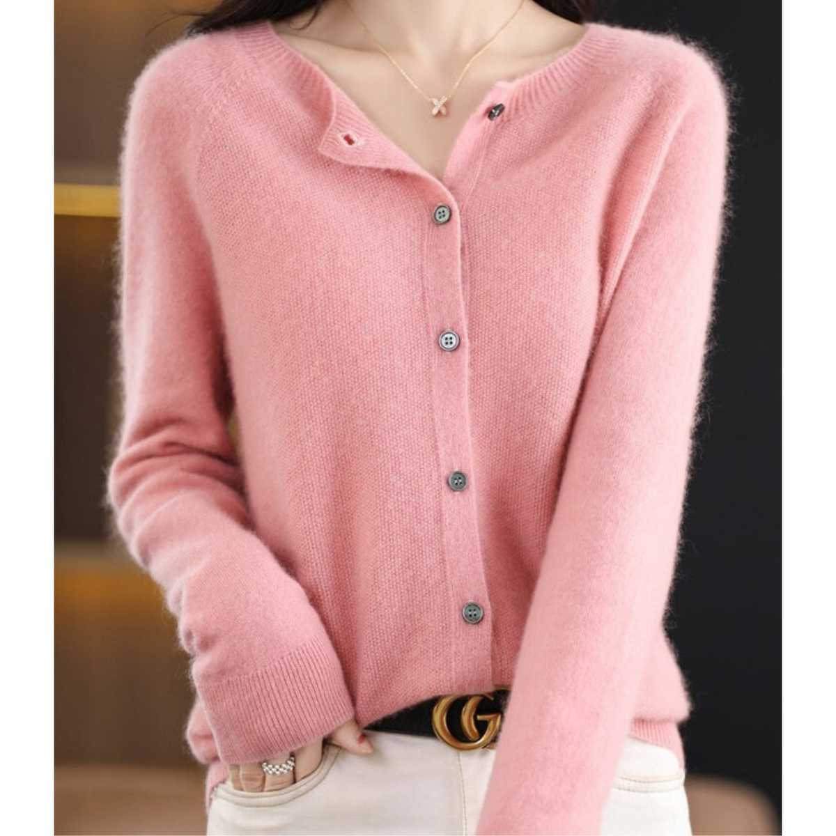 Women’s Long Sleeve V-Neck Soft Knit Sweater
