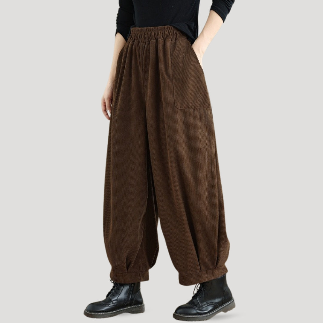 Chic Corduroy Wide-Leg Pants for Effortless Style