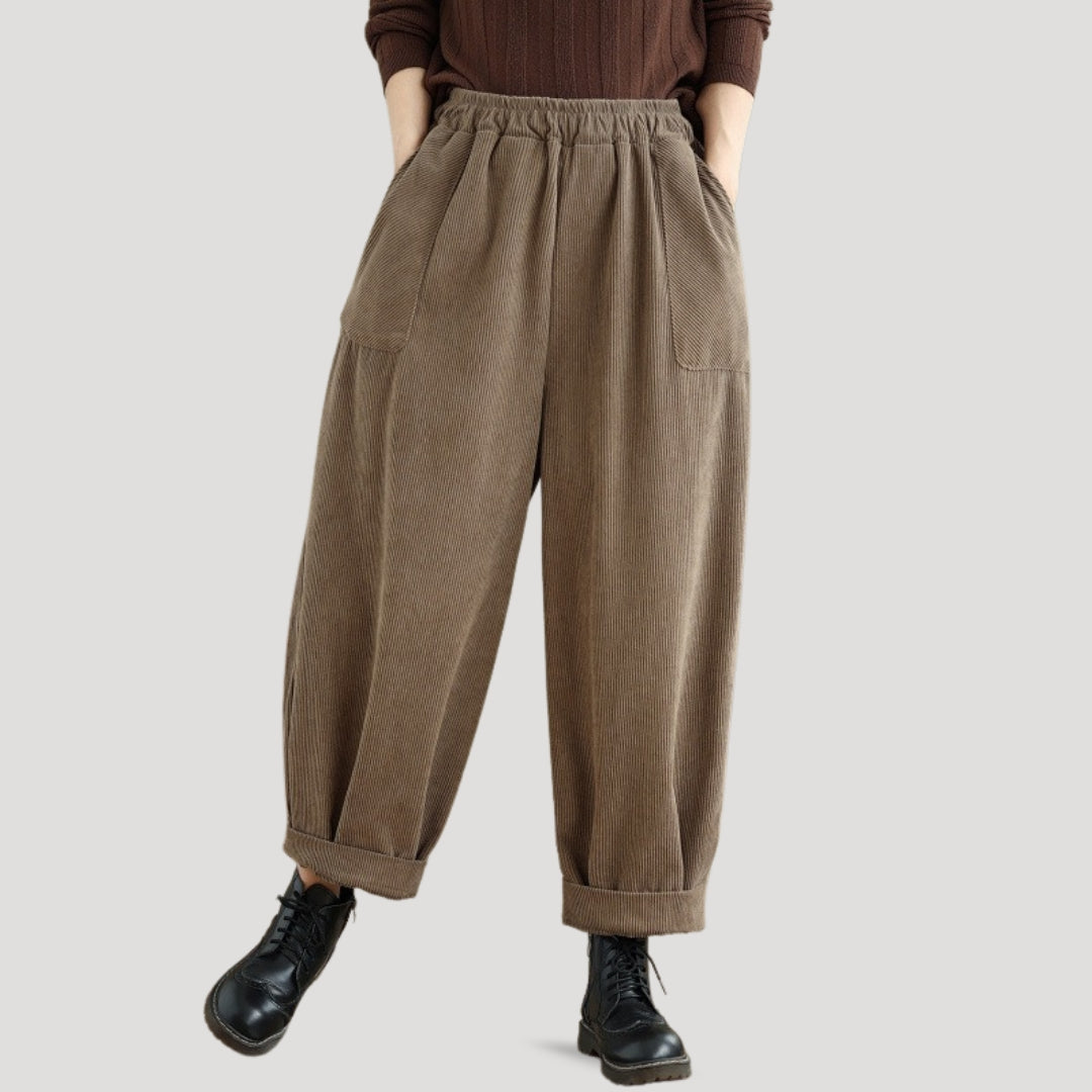 Chic Corduroy Wide-Leg Pants for Effortless Style