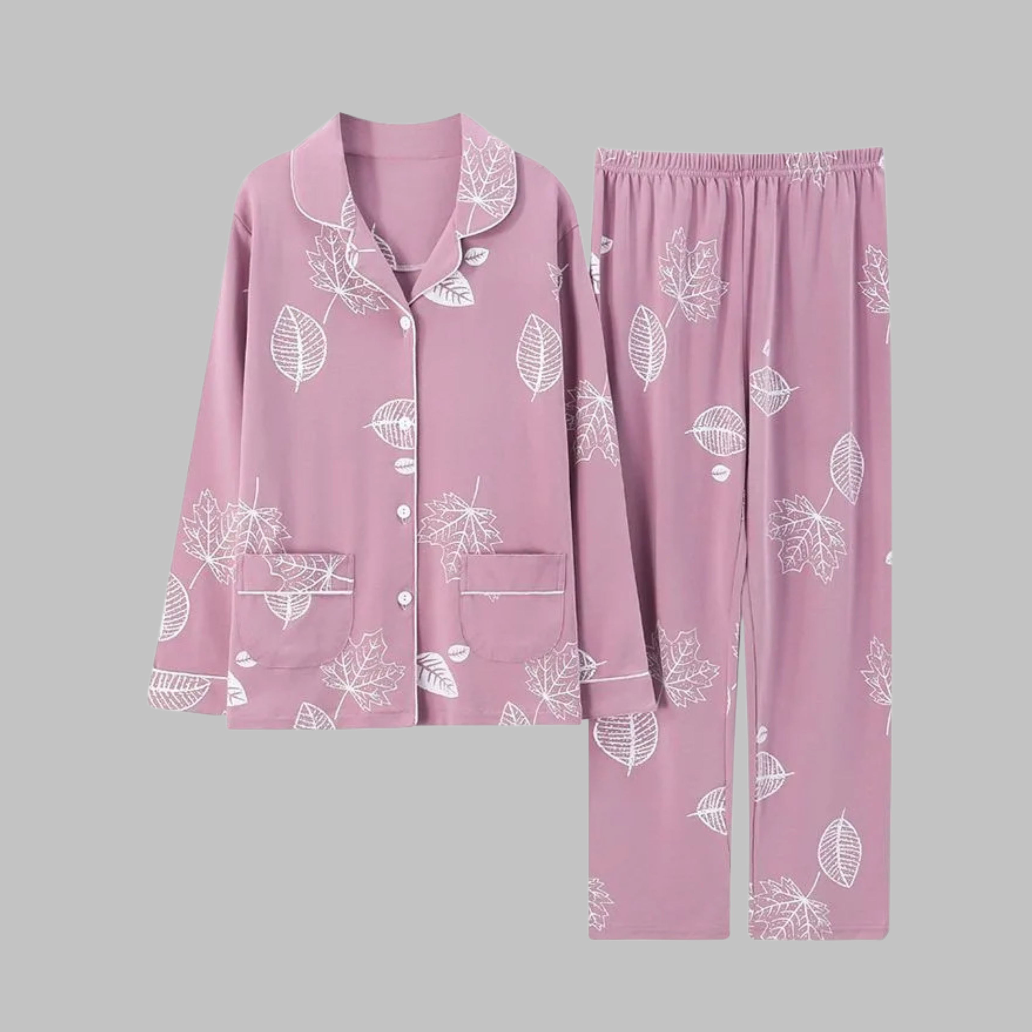 Ensemble de vêtements d’intérieur douillets à manches longues pour femme