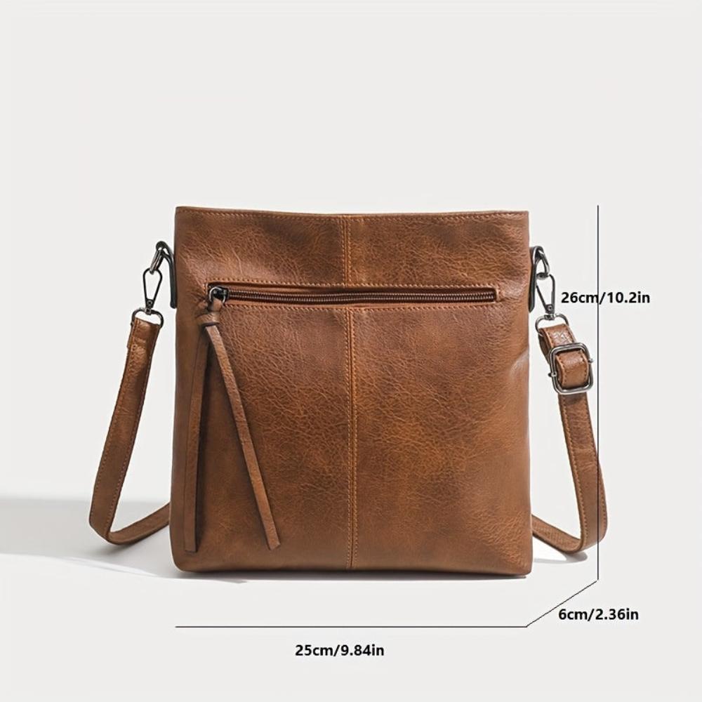 Anna - Vegan Leather Slim Crossbody Bag
