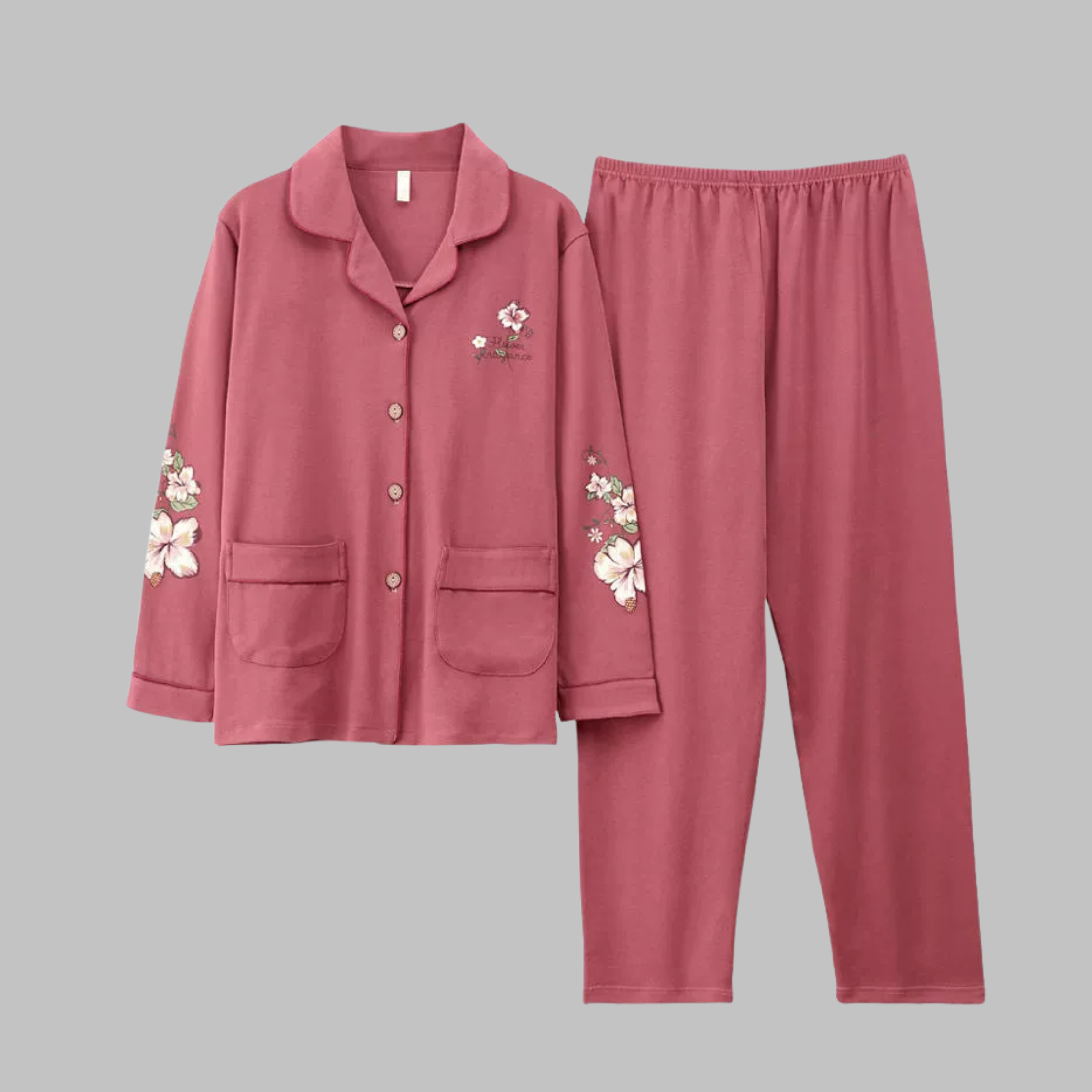Ensemble de vêtements d’intérieur douillets à manches longues pour femme