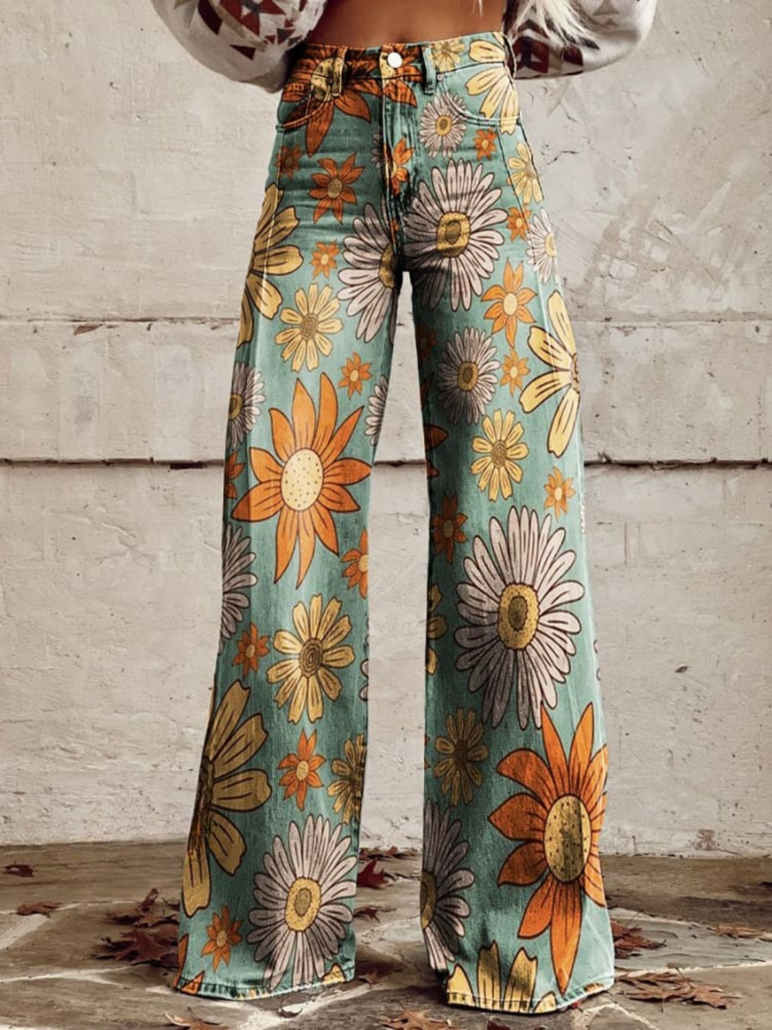 Jan - Floral Wide-Leg Pants