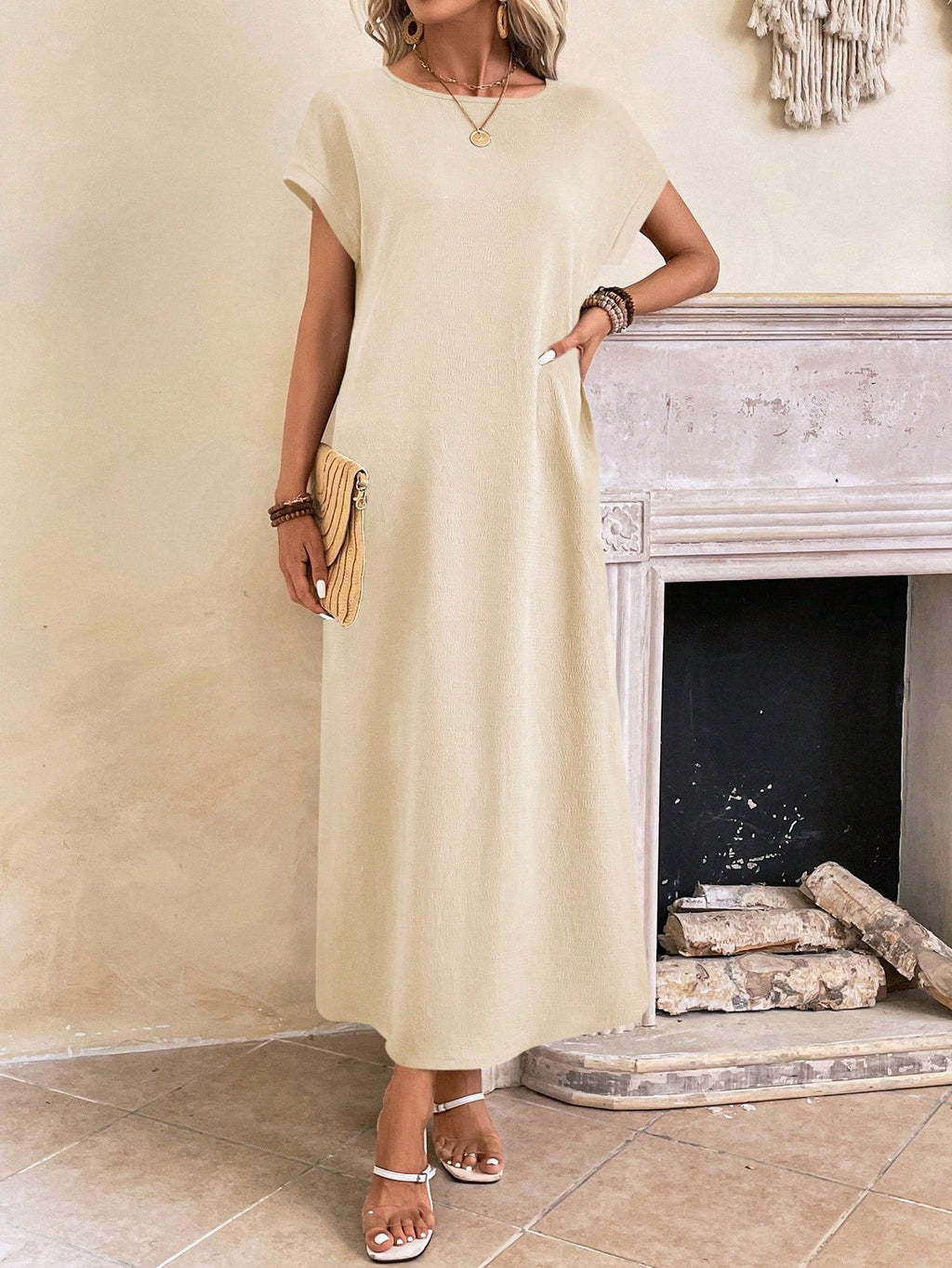 Stella - Casual Batwing Tunic Dress