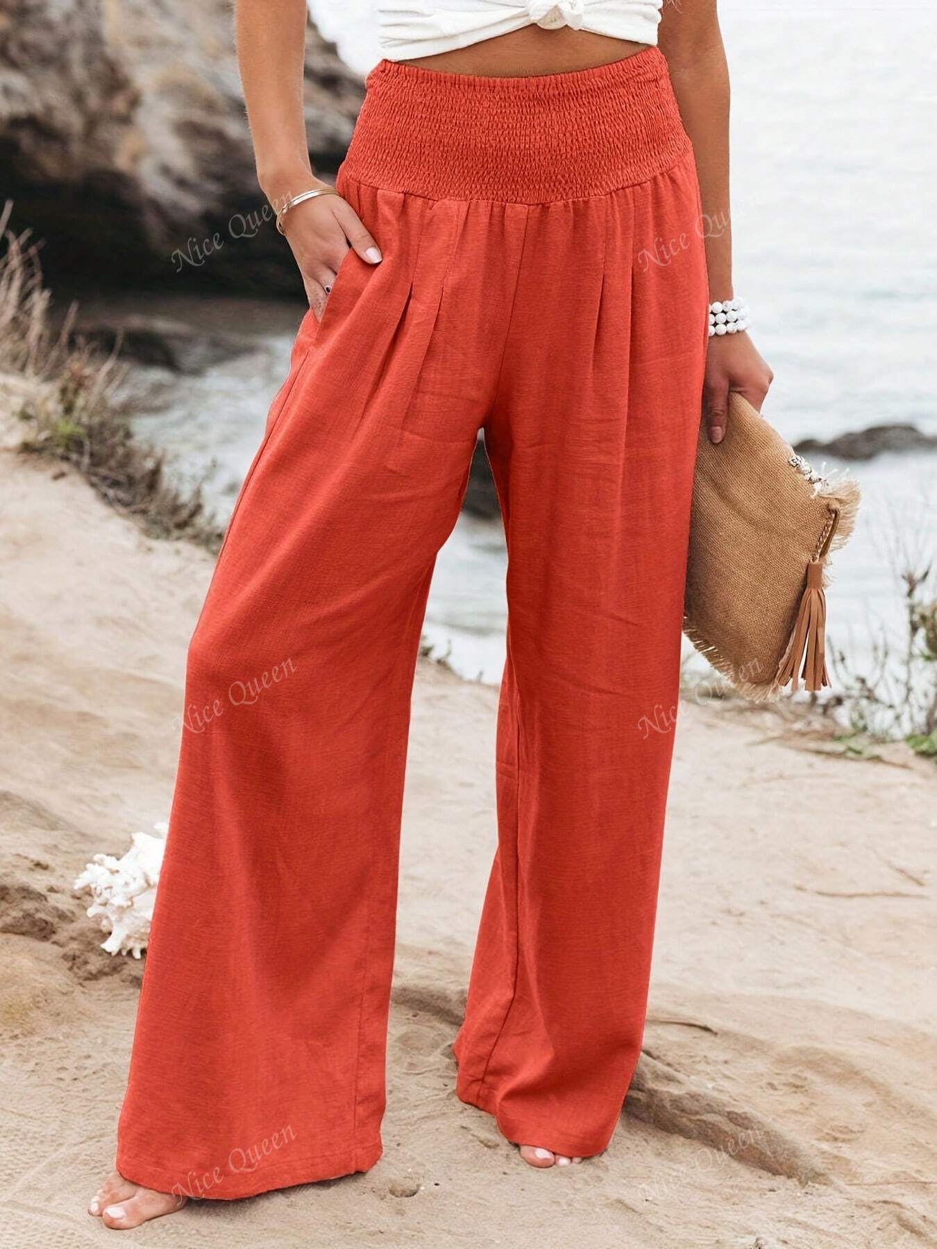 Melina - Wide Leg Linen Pants