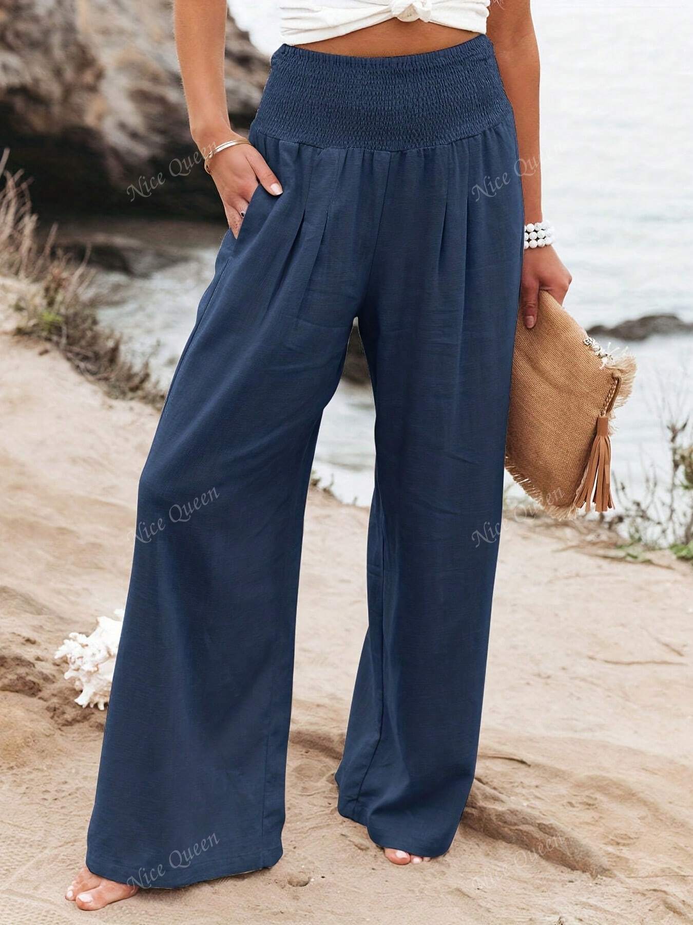 Melina - Wide Leg Linen Pants
