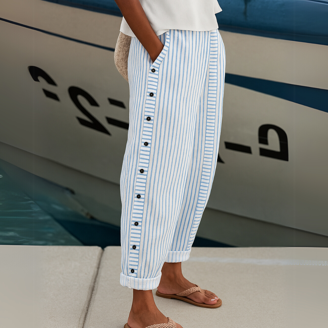 Women’s Striped Relaxed Fit Summer Pants