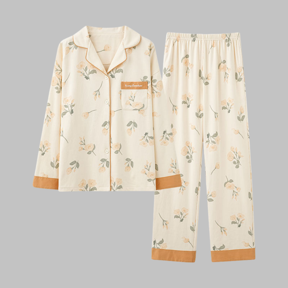 Ensemble de vêtements d’intérieur douillets à manches longues pour femme