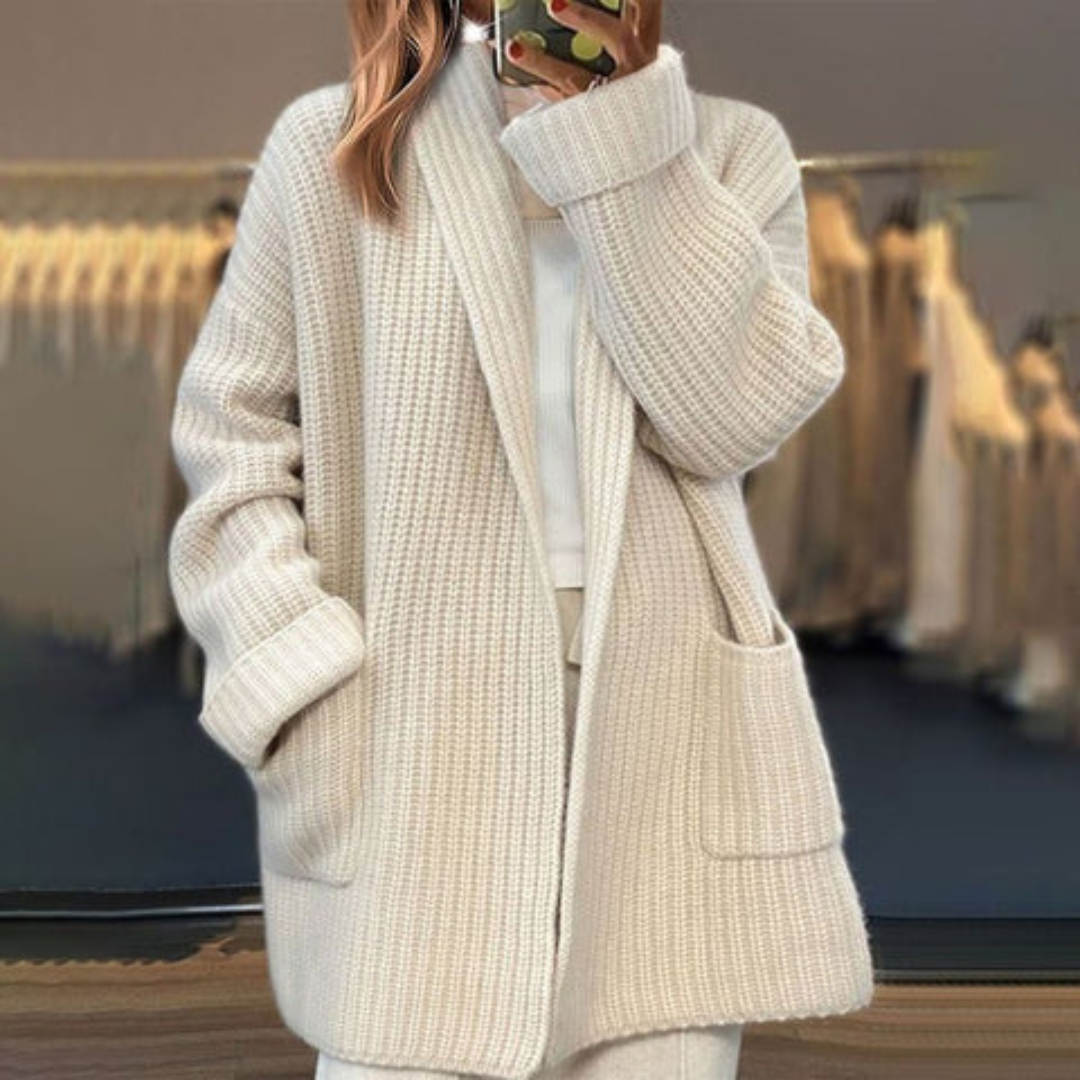 Women's Chunky Knit Open Cardigan