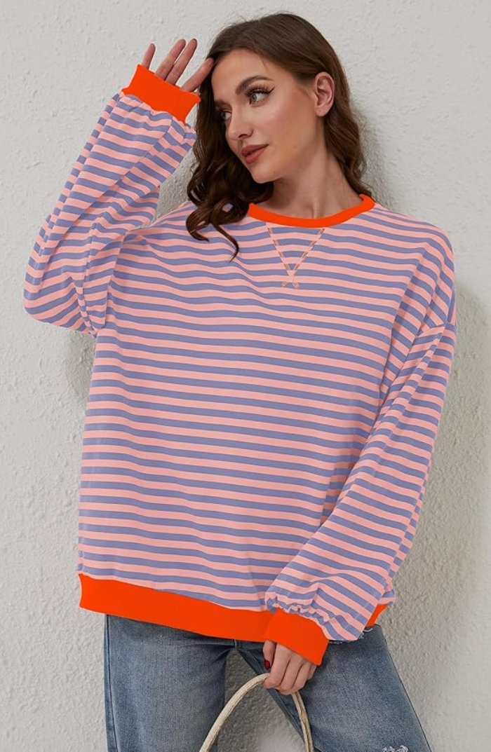 Cozy Striped Oversized Sweater