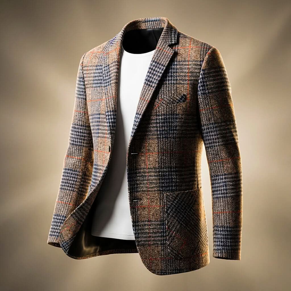 Men's Houndstooth Tailored Blazer