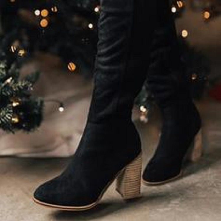 Women's Elegant Knee-High Suede Boots