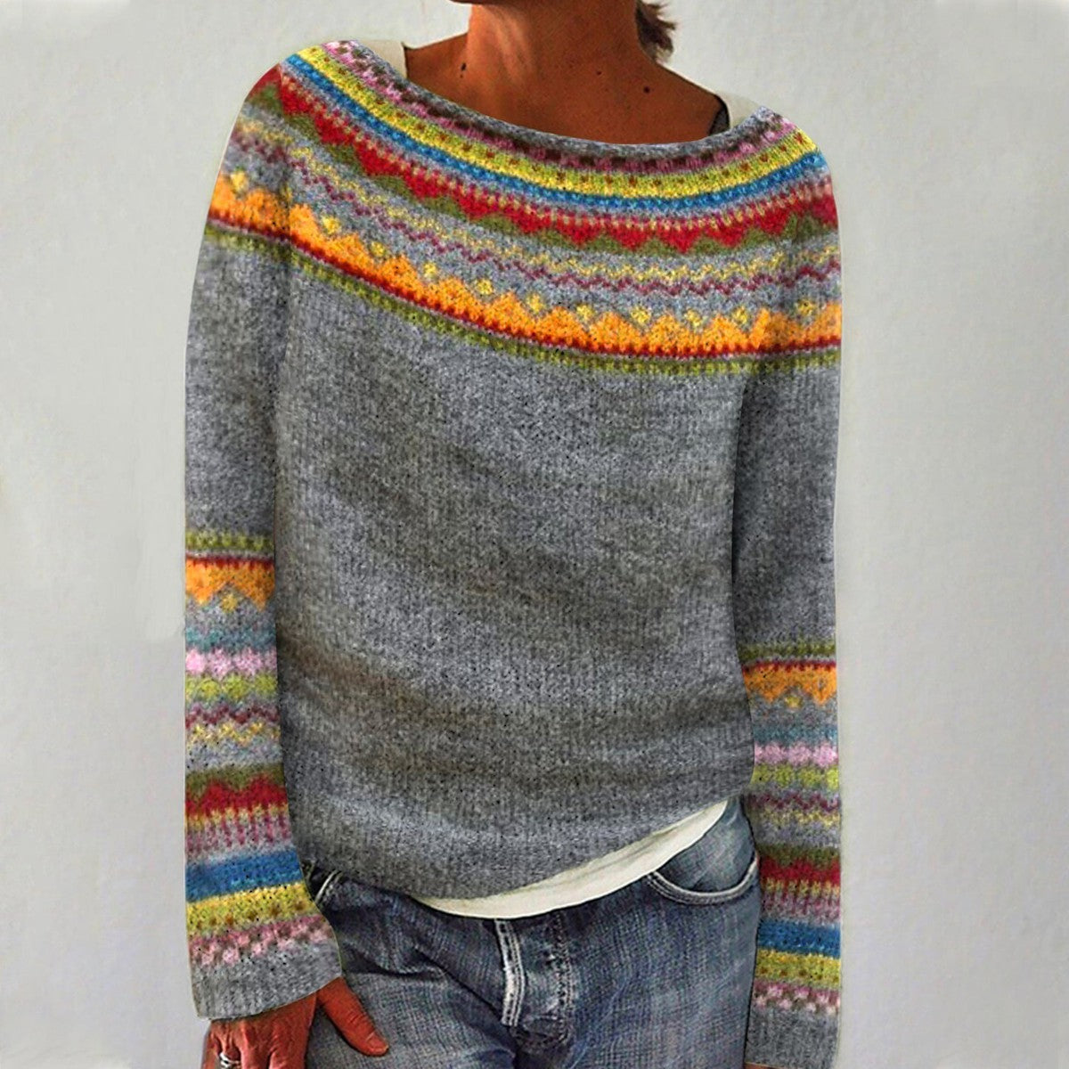 Women's Multicolor Fair Isle Sweater