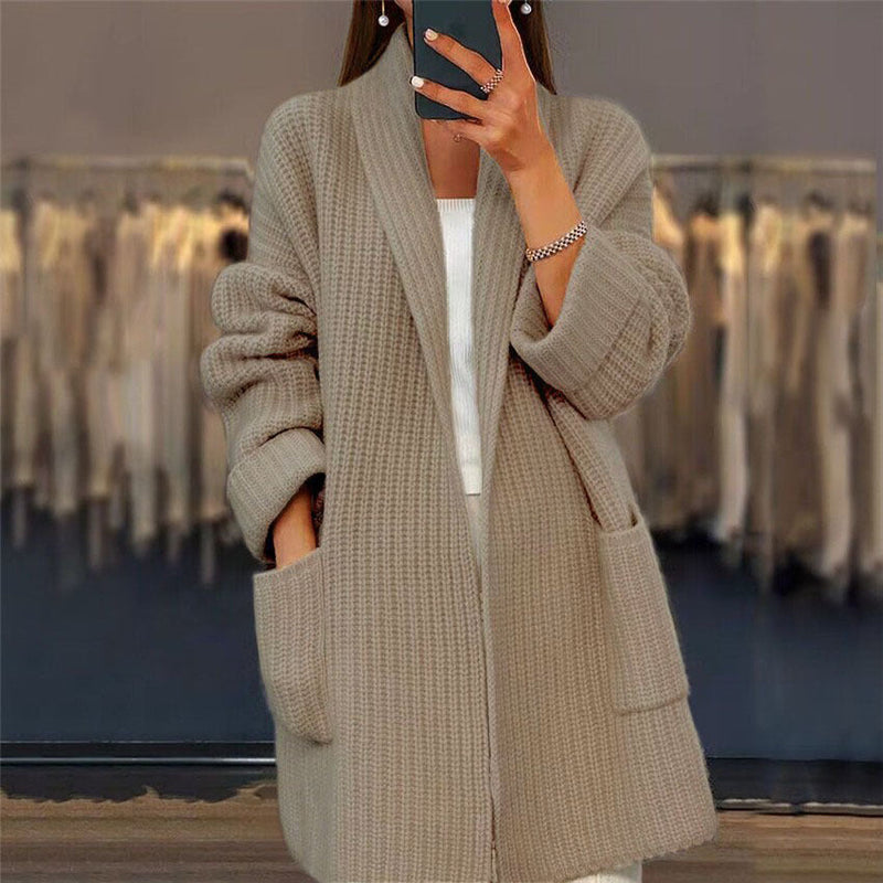 Women's Chunky Knit Open Cardigan