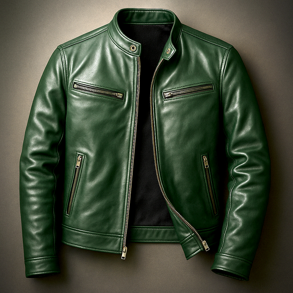 Men’s Classic Motorcycle Leather Jacket
