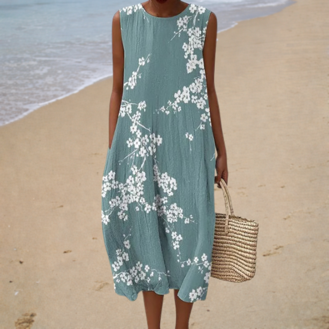 Robe de plage d’été pour femmes à imprimé floral