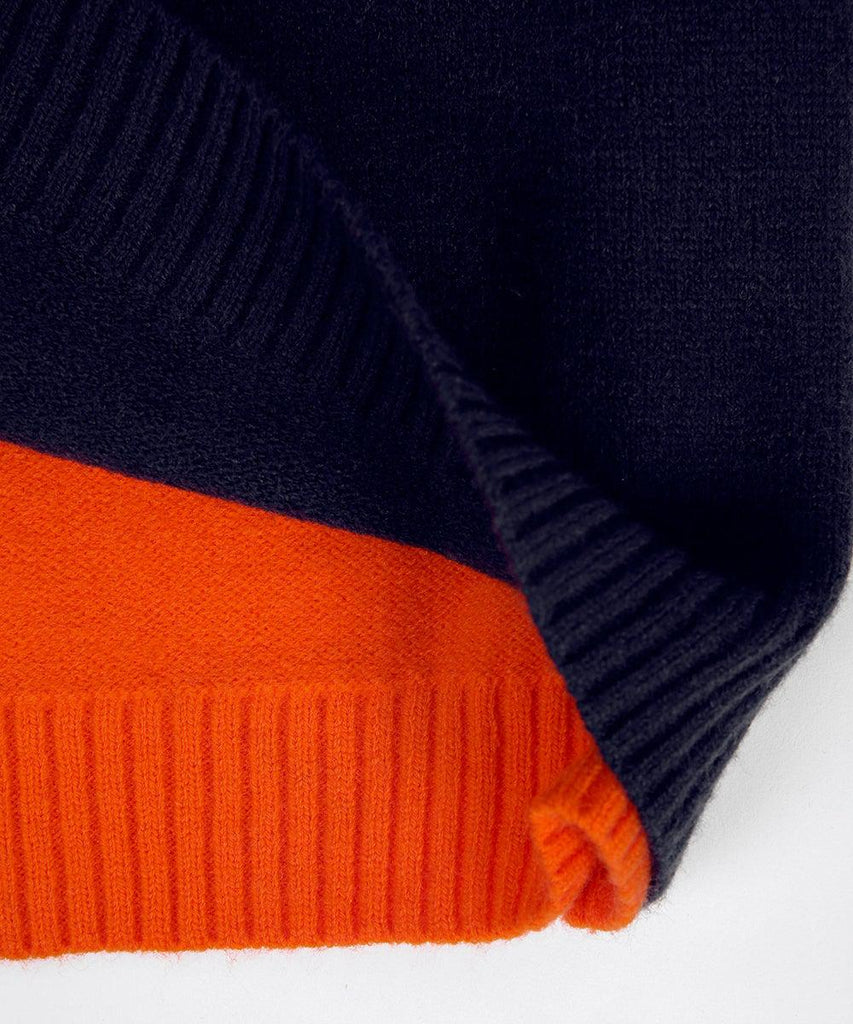 Women’s Color Block Crew Neck Knit Sweater
