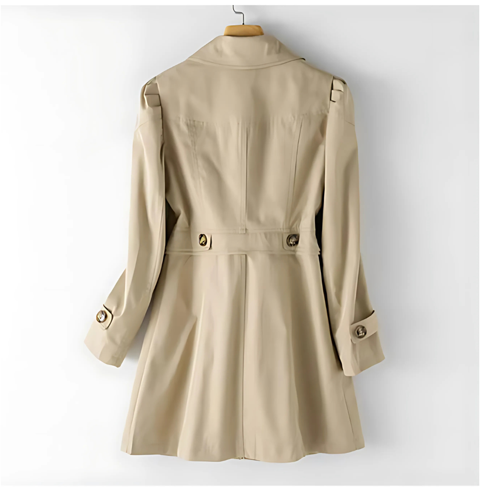 Women's Tailored Button Front Trench Coat
