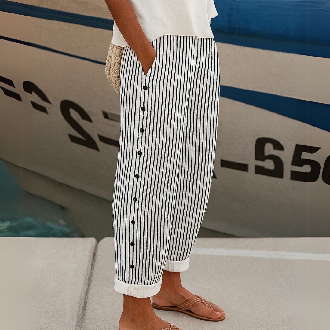Women’s Striped Relaxed Fit Summer Pants