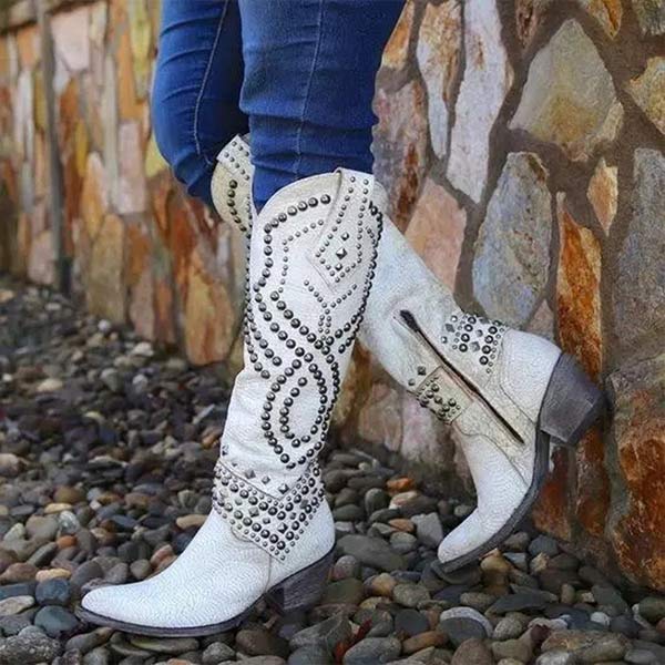 Stylish Western Knee-High Boots for Women