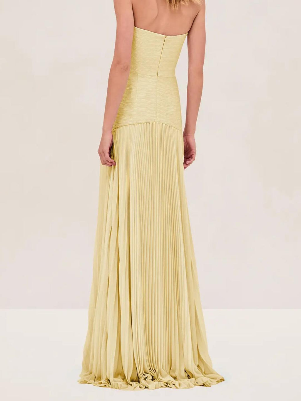 Ruby - Strapless Pleated Maxi Dress