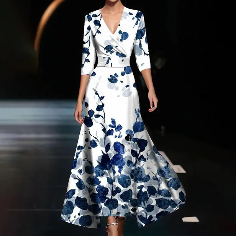 Chic Floral Maxi Dress with Flowing Design