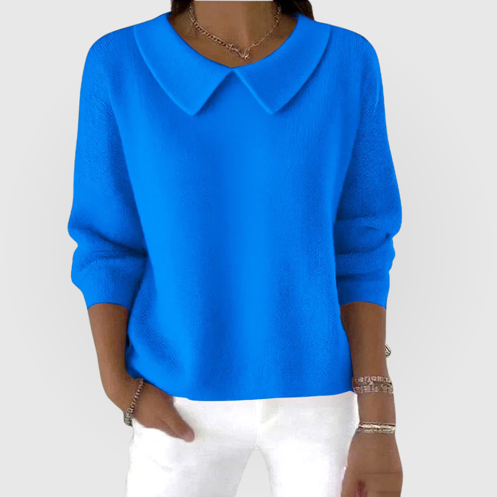 Women's Collared Casual Long Sleeve Sweater