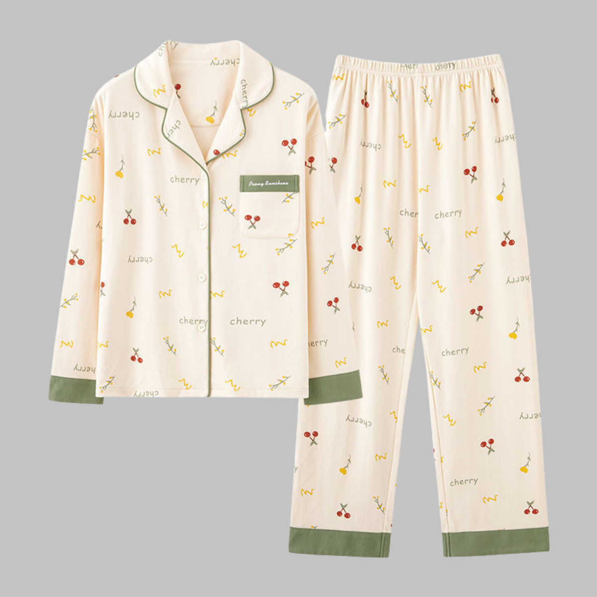 Ensemble de vêtements d’intérieur douillets à manches longues pour femme