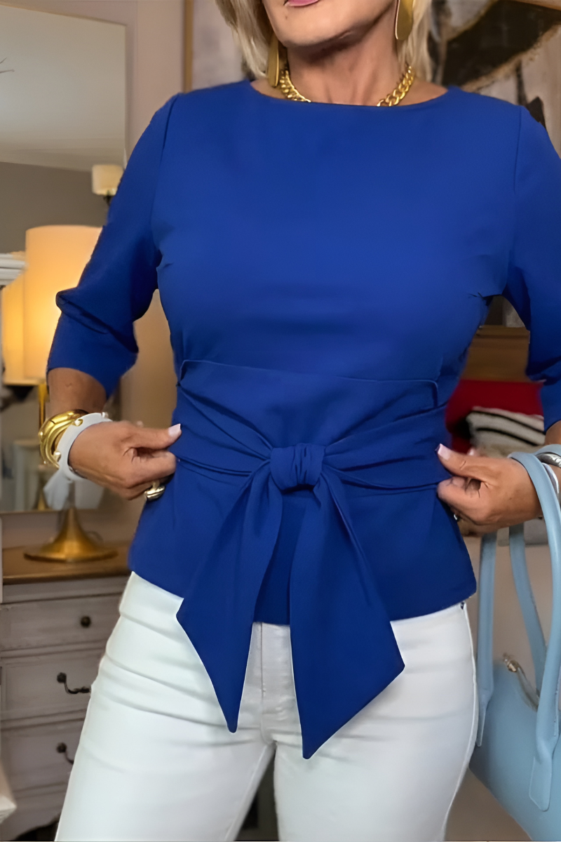 Top de mujer con lazo en la cintura y cordón ajustable