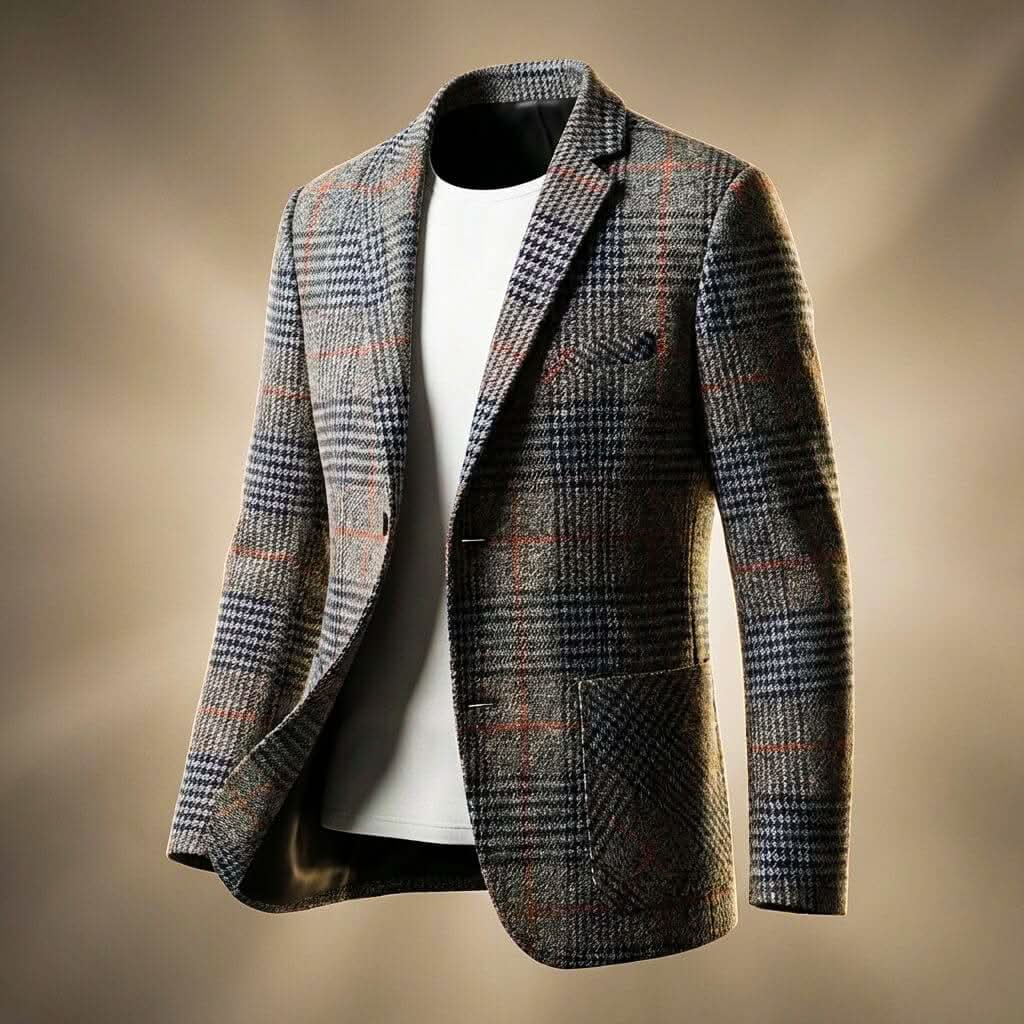Men's Houndstooth Tailored Blazer
