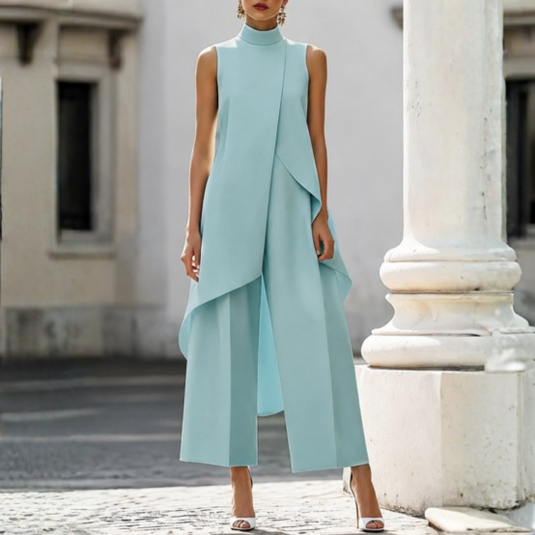 Women's Wide-Leg Jumpsuit with Drop Waist