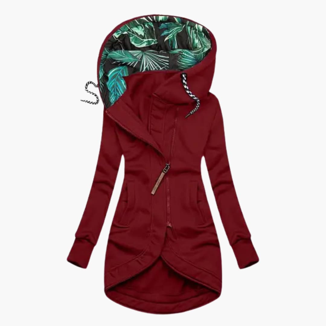 Women's Long Hooded Windbreaker Jacket