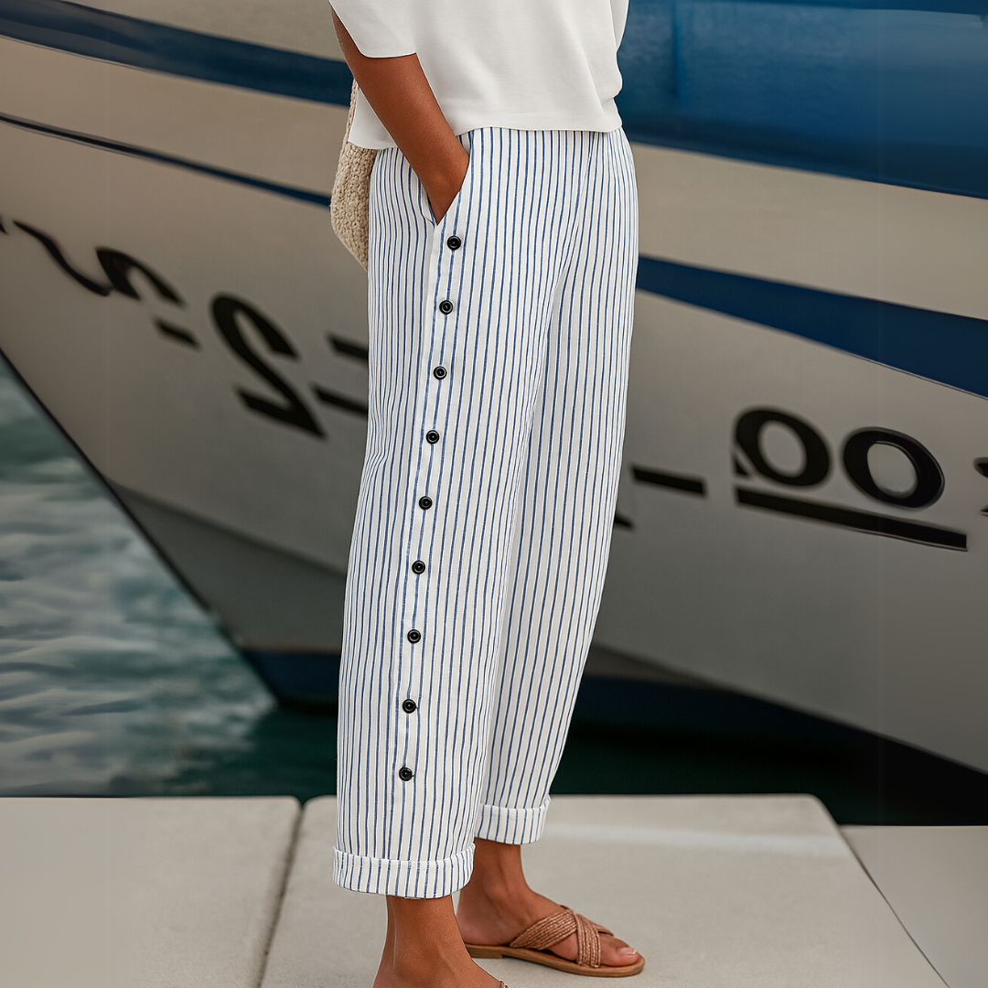 Women’s Striped Relaxed Fit Summer Pants