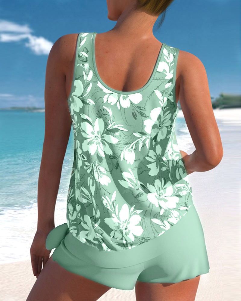 Ellen - Scoop Neck Tankini Set