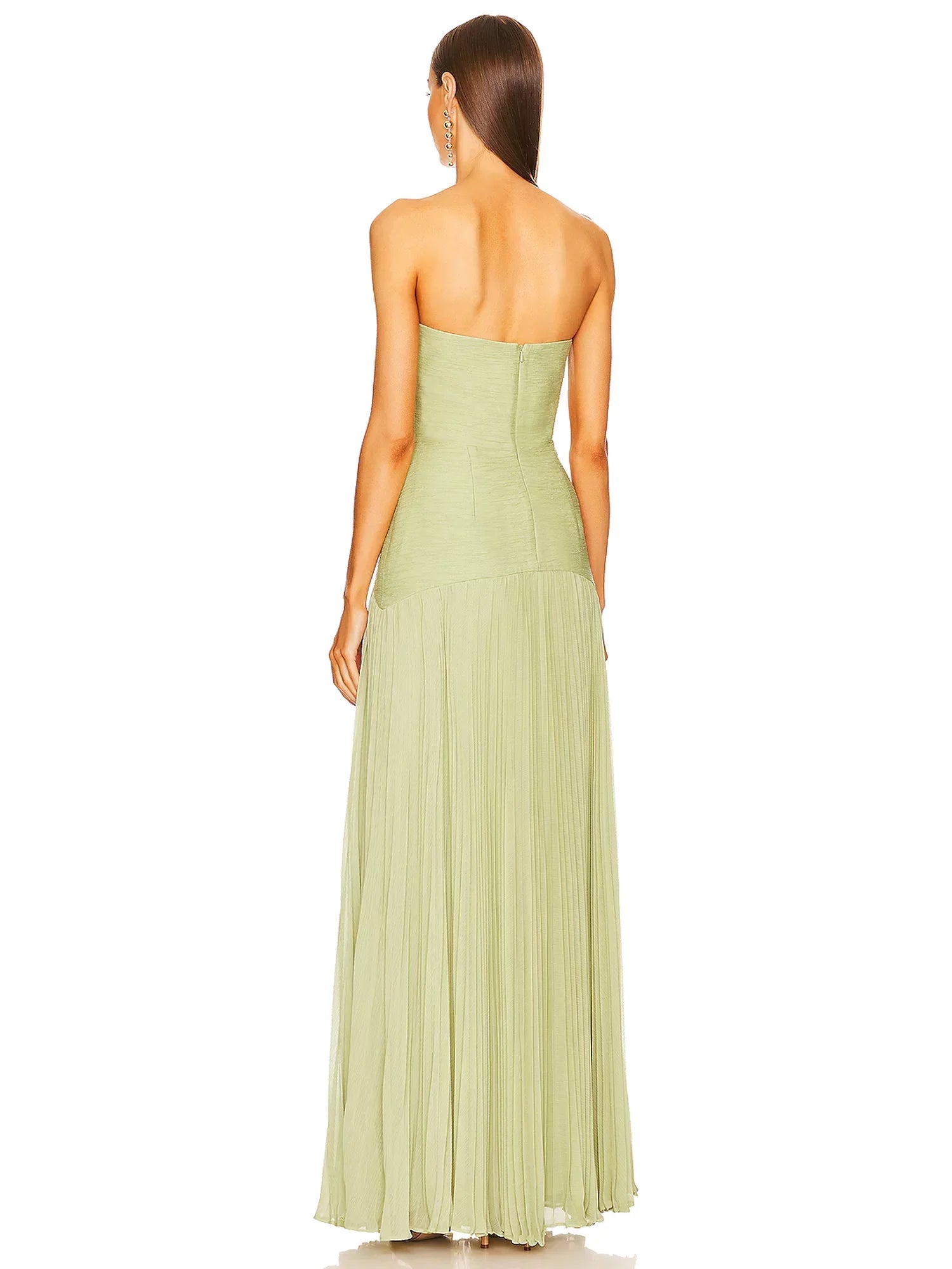 Ruby - Strapless Pleated Maxi Dress