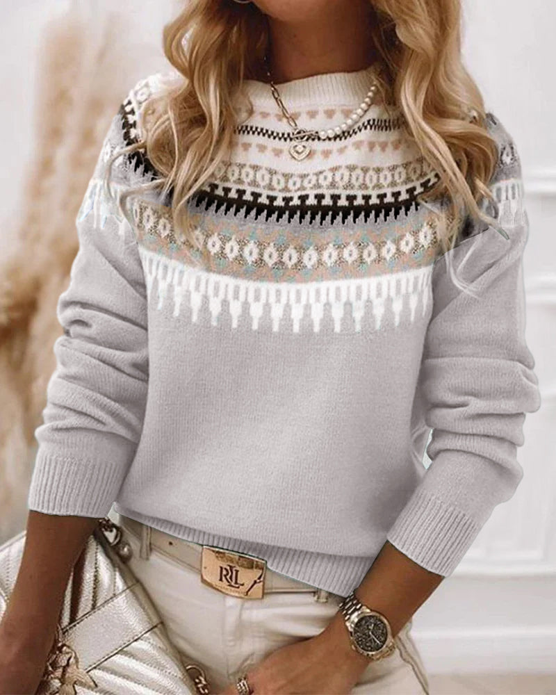 Women's Warm Knit Sweater Relaxed Fit