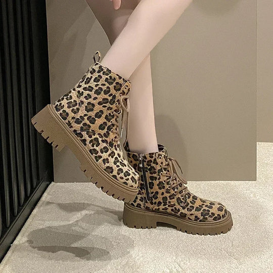 Mia - Leopard Print Boots