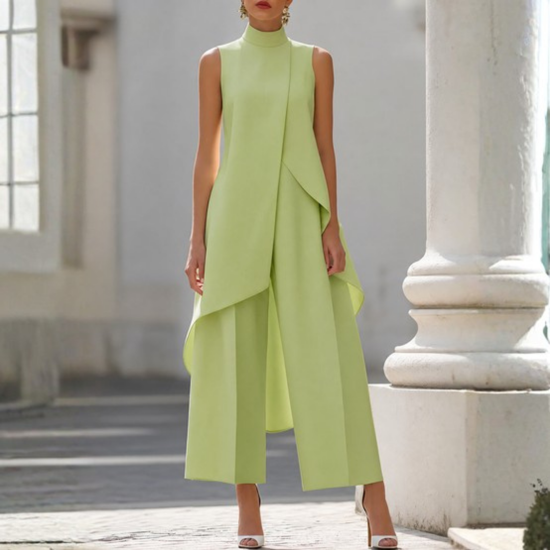 Women's Wide-Leg Jumpsuit with Drop Waist