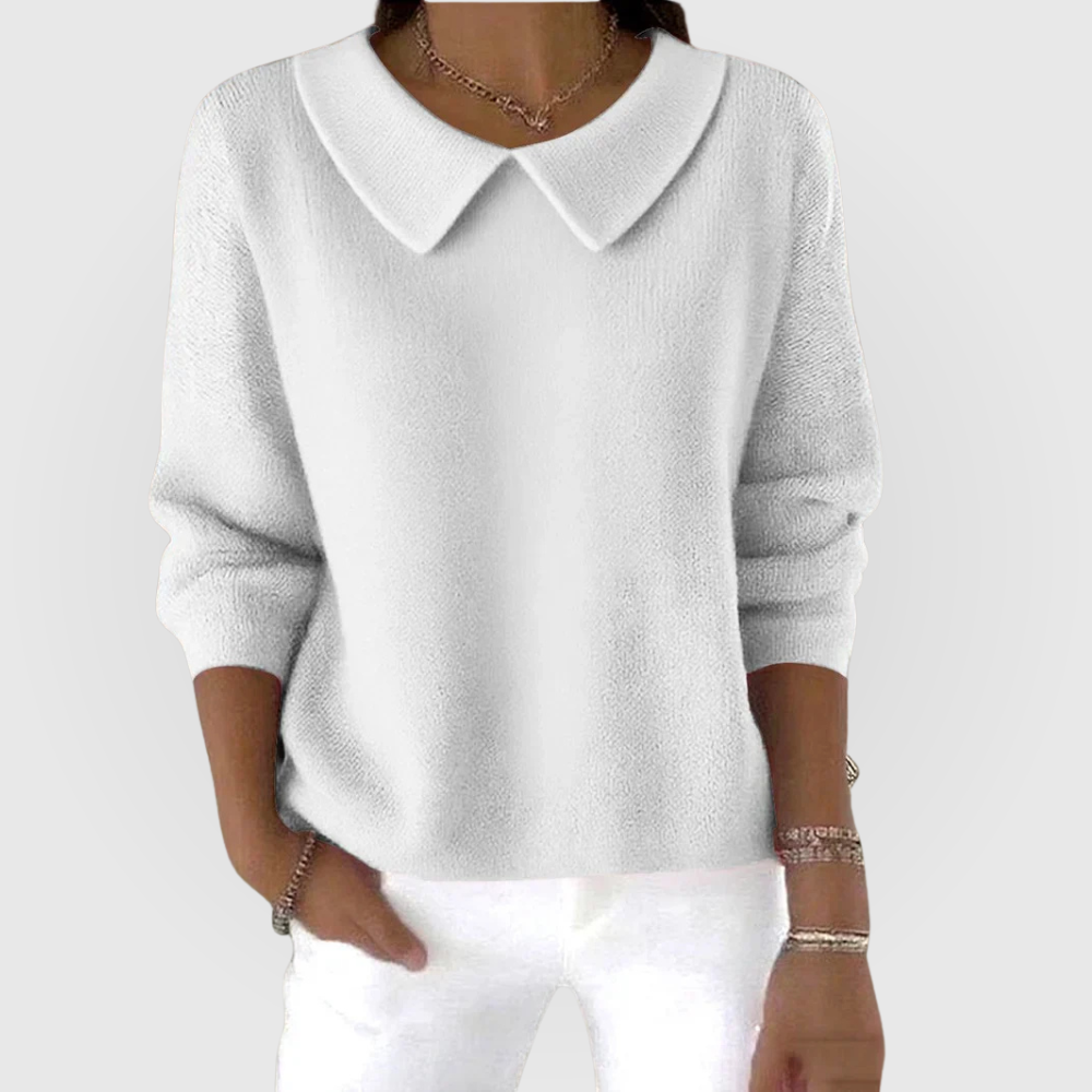 Women's Collared Casual Long Sleeve Sweater