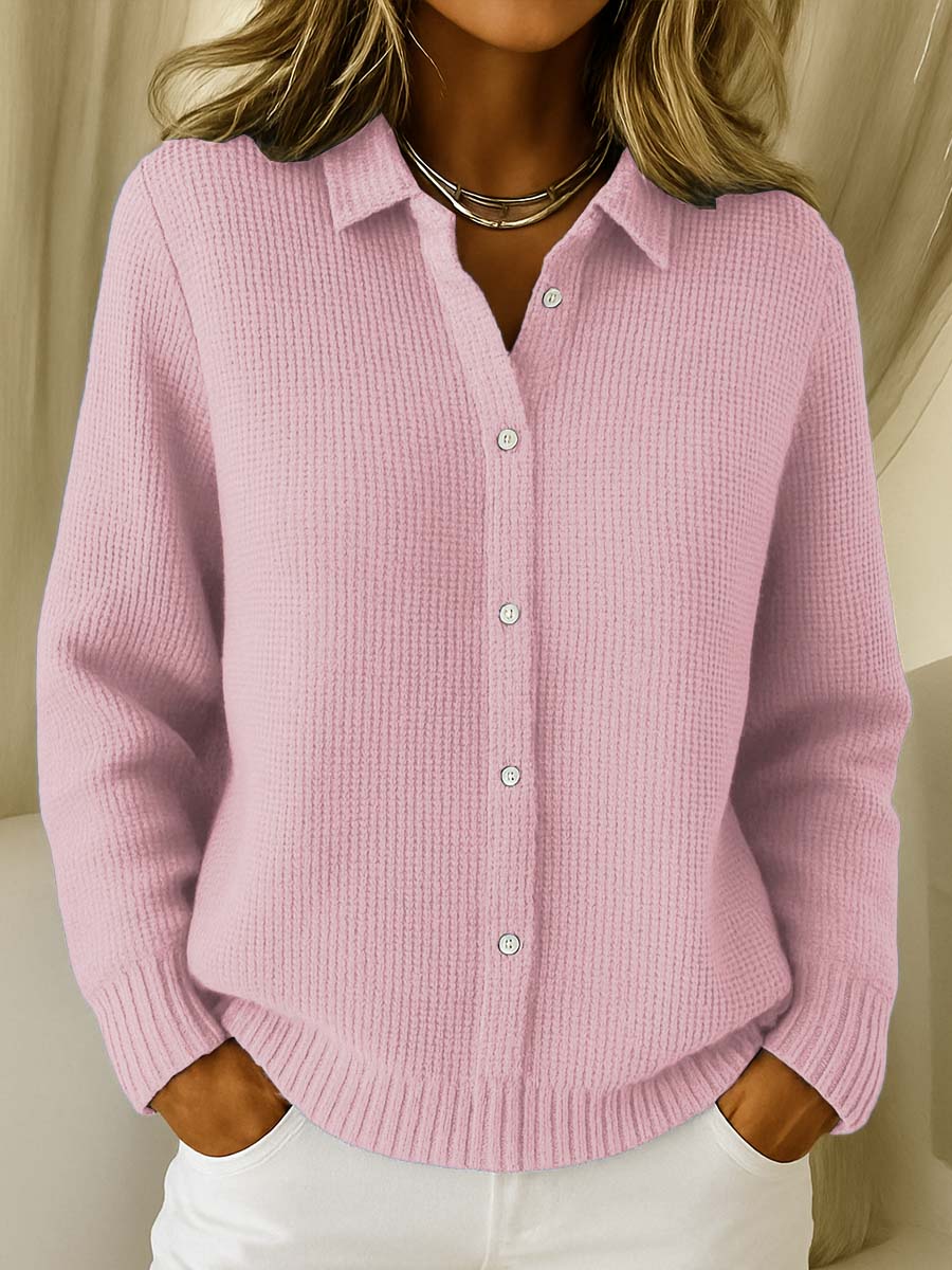 Gilet boutonné pour femme avec col raffiné