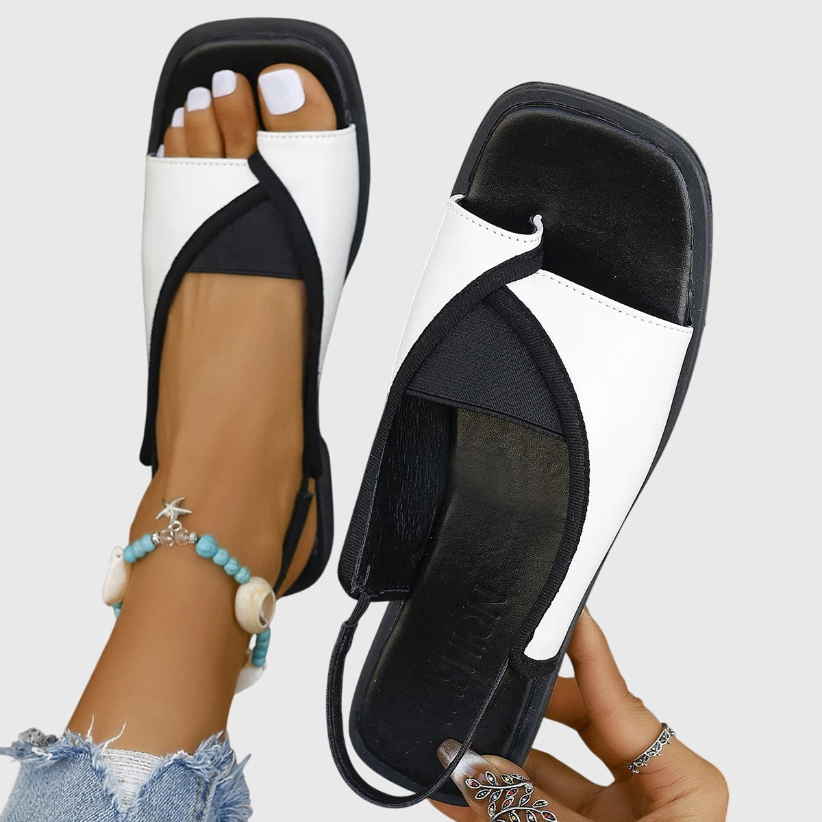 Sandales orthopédiques à bride arrière pour femmes avec soutien de la voûte plantaire